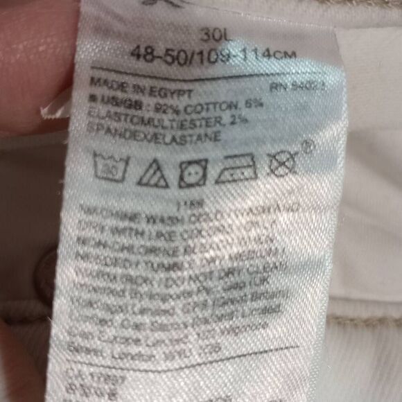 Banana Republic Jeans Ladies 30 Long White Button Fly High Rise‎ Skinny - Picture 6 of 8